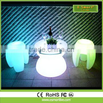 PE led funny chair outdoor plastic bar stools