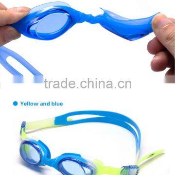 Custom wholesale kids adjustable silicone swimming goggles for children