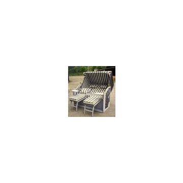 Outdoor Beach / Pool / Garden White Roofed Beach Chair & Strandkorb