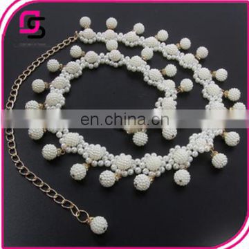 Fashionable Ladies Belly dance chain belt with pearl beads