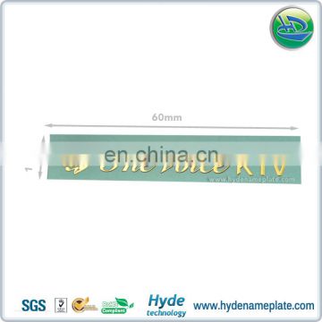 Custom High Quality Electroform Metal Letter Nickel Sticker With 3m Glue