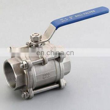 GOGO High quality Type three stainless steel switch ball valve 4 inch BSP female thread DN100 SS304 201 2 way water ball valve