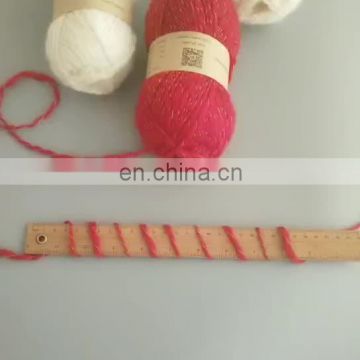 Latest merino wool blended yarn with flash effect slub fancy knitting yarn 90%merino wool 10%metallic
