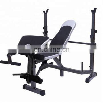Factory Direct Adjustable Folding Squat Rack With Weightlifting Bench