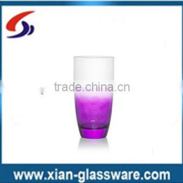 Promotional wholesales hand blow colored drinking glass