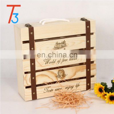 wine wooden storage gift craft box crates