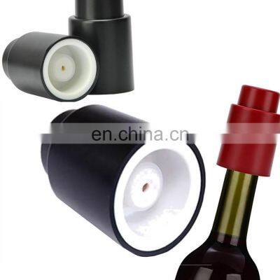 Colorful Pump Inside Vacuum Bottle Wine Stopper