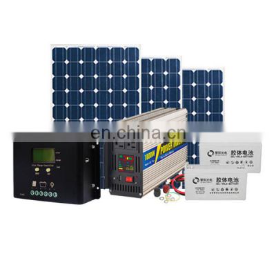 china wholesale 1KW complete off grid monocrystalline solar power panel system all ip65 outdoor solar energy system for home