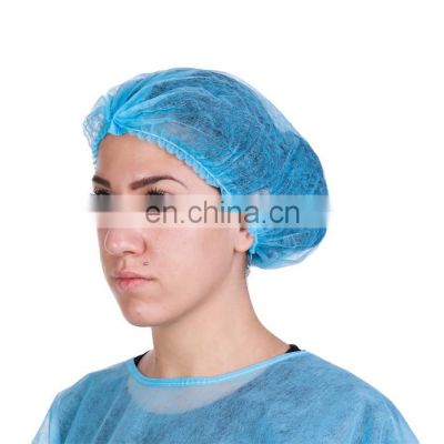 Strip Nurse Cap Disposable Surgical Caps Round Mop Shower Non woven Hat Medical Bouffant Head Clip Head Cover Hair Net