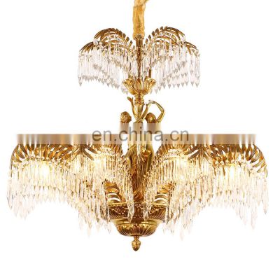 Modern chandelier villa living room luxury crystal hotel project chandeliers