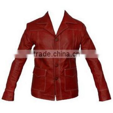Leather Jacket in Rust Color