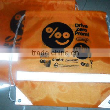 polyester gym bag with reflector tape