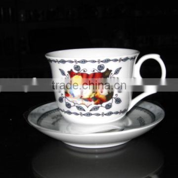 YF27017 ceramic large tea cup and saucer