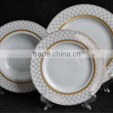 Luxury hot selling 18pcs round dinnerware set