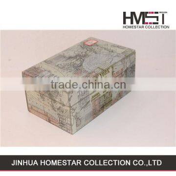 Factory direct sale high quality map printed jewelry box