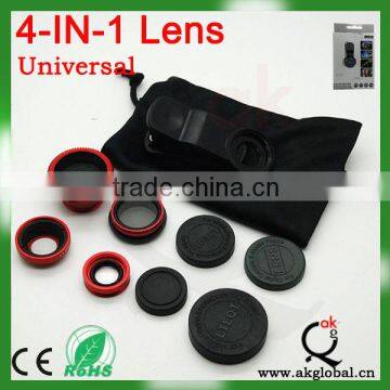 hot selling camera lens 4 in 1 lens Mobile Phone Lens for samsung galaxy s3