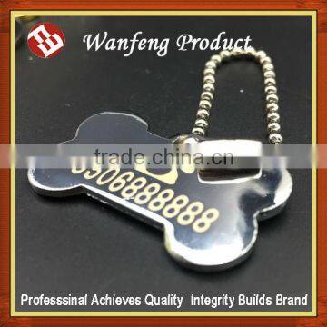 Promotion Custom metal dog or pet id tags wholesale name tag bone shaped dog tags