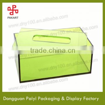 Acrylic napkin box for home use with cover