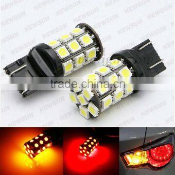 Super Bright T20 W21/5W 27 SMD LED Car Brake Light Wedge Lamp 12V Tail Light Bulbs, T20 7443 Led Reverse Turn Signal Light Bulb