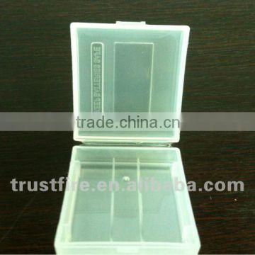 Transparent plastic box for 16340 and other rechargeable battery
