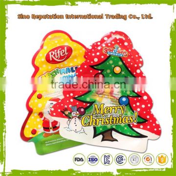 custom printed abnormaity food packaging plastic bag/irregular shaped bag