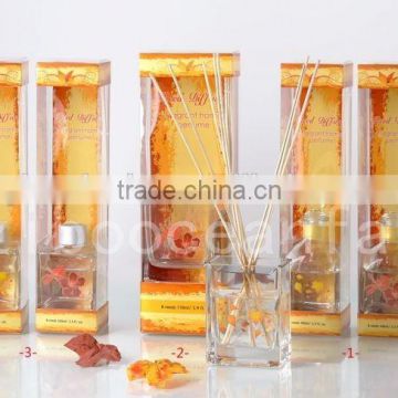 Cheap hotsale perfume diffuser glass bottles with colorful packing in many sizes