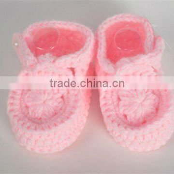 100%cotton hand infant crochet booties baby 3D wholesale sock