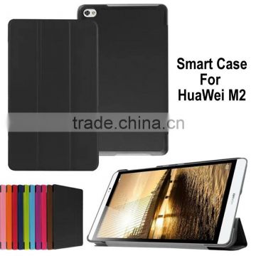 New Ultra Silm Flip Case for Huawei MediaPad M2 Magnetic Leather Smart Cover for Huawei MediaPad M2 8inch