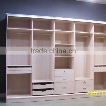 closet and wardrobe are made of wooden