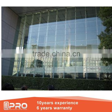 exterior glass panel frameless glass curtain wall and exterior glass wall panels