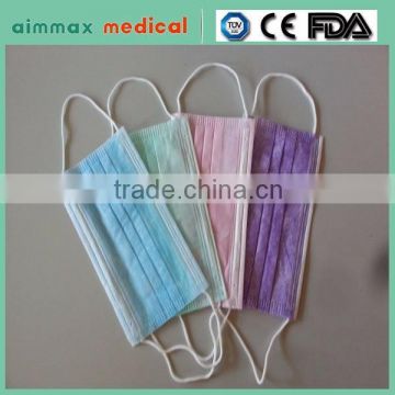 face mask material with earloop color elastic ear loop used in disposable face mask