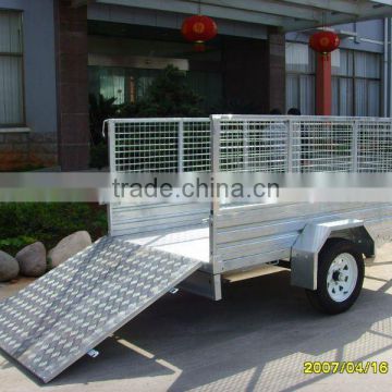 SZCT cage trailer with aluminium ramp