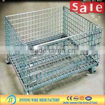 widely used welded industrial stackable storage wire container from JINGTONG factory