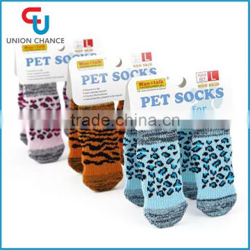2016 Hot Sale Pet Socks 100% Cotton Dog Socks Anti-slip Warm Cozy Pet Socks