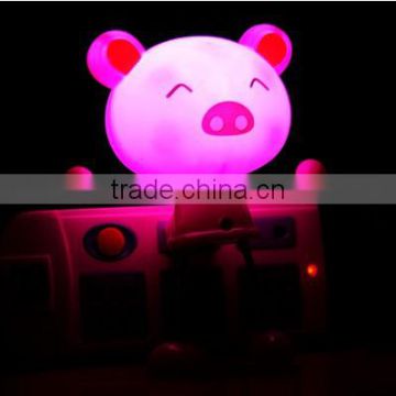 Plug Cartoon Animal Pig Led Motion Sensor Night Light