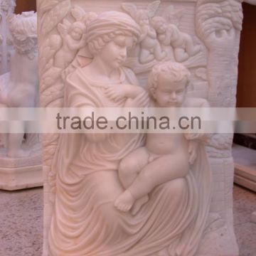 Mother and son stone relief sale