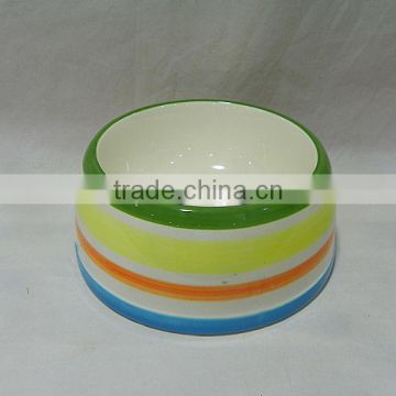 Hand Paints Ceramic Bowls in Round Shape