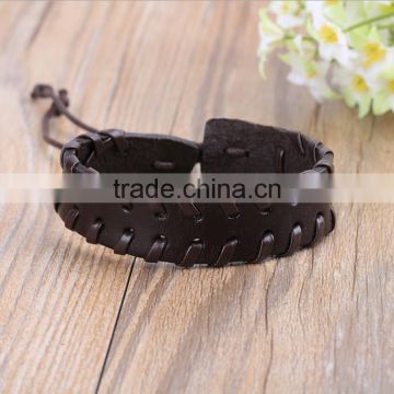 Handmade Adjustable Vintage Braided PU Wrap Leather Bracelet Men