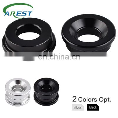 Carest Solid Front Aluminum 6061 Solid Shifter Bushing Replaces Kit For B Series Engine with Manual Transmission Black/Silvery