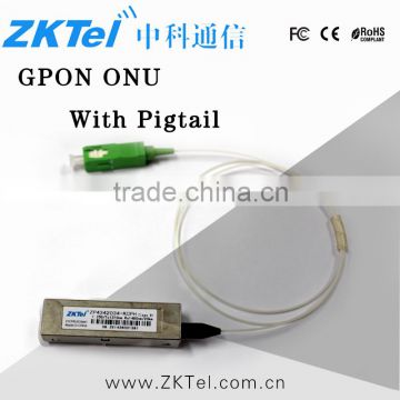 GPON ONU SFF Pigtail Class B+ Transceiver 20km 1.25Gbps/2.5Gbps SC-APC Commercial Temperature 1310nm/1490 nm FTTH Optical Module