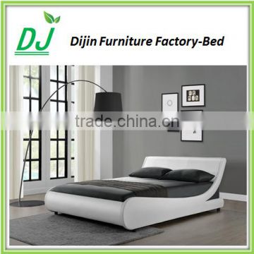 French style home furniture leather Double Bed