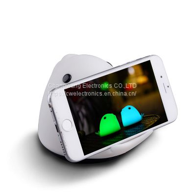 whale clap night light with phone holder function