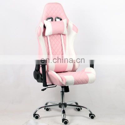 luxury leather cheap shipping cost bulk purchase swivel ergonomic pink office leather gaming chair gamer for sale