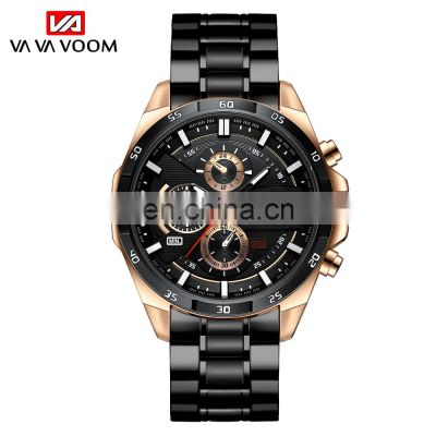 VAVA VOOM VA-216 Custom Quartz Movt Luxury Watch Leather Small Three Needle Man Wristwatch Quartz Watches