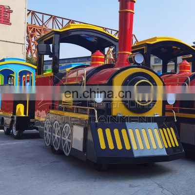 Amusement park rides kids 20 seats musical trackless train