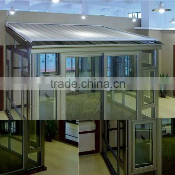 Price of new design promotional glass houses/aluminum sunroom