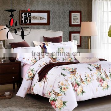 Luxury design reactive printed satin bedding set 100% cotton