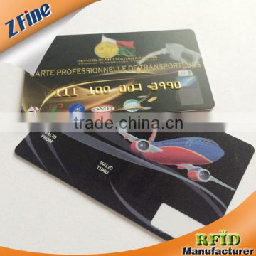 cmyk gold embossing pvc business card with icd