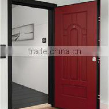 galvanized steel Frame And SUB-frame Italian models red painting security galvanized steel wood door