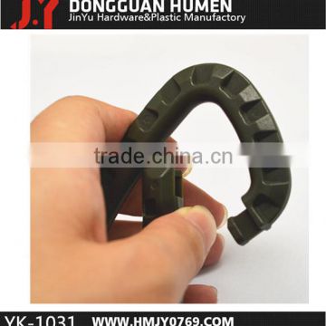 Dongguan jinyu plastic D shaped snap carabiner hook, snap hook